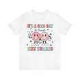 thumbnail image 1 of Retro Happy Faced It's a Good Day to Teach Tiny Humans T-Shirt, 1 of 9