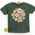 thumbnail image 1 of Retro Happy Flowers Kids Shirt, Happy Daisy Toddler Shirt, Retro Natural Infant, Retro Flowers Shirt TODDLER SHORT SLEEVE TEE BELLA CANVAS 3001T, 1 of 3