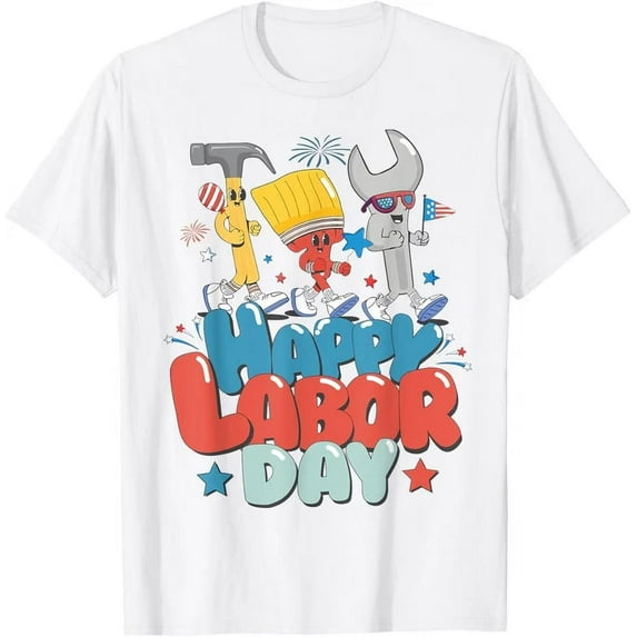 Retro Happy Labor Day T-Shirt Unisex S-5XL Hot Trending Shirt, Vintage Birthday Gift