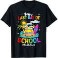 thumbnail image 1 of Retro Happy Last Day of School Bus Driver Graphic Tee Tropical Summer Vacation Appreciation Apparel, 1 of 6