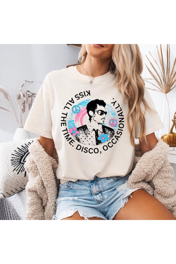 Retro Harry Shirt, Harry Kiss All The Time Disco Occasionally Baby Tee