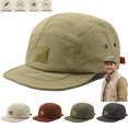 thumbnail image 1 of Retro Hat Casual Hats for Men Vintage Washed Baseball Cap Low Profile Adjustable Breathable Lightweight Duckbill Snapback for Men Streetwear Outdoor Daily Wear,Red, 1 of 5