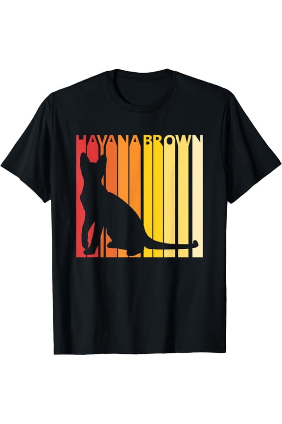 Retro Havana Brown T-shirt Cat Breed Owner Gift