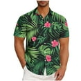 thumbnail image 1 of Retro Hawaiian Shirts for Men Short Sleeve Casual Button Down Shirt Tropical Summer Beach Vacation Shirt Cruise Clothes, 1 of 6