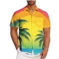 thumbnail image 1 of Retro Hawaiian Shirts for Men Short Sleeve Casual Button Down Shirt Tropical Summer Beach Vacation Shirt Cruise Clothes, 1 of 6