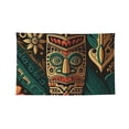thumbnail image 1 of Retro Hawaiian Tiki Tribal Four Hole Decorated Banner Flag for Garden Yard Home Decoration Indoor Outdoor 4x6 Ft, 1 of 7