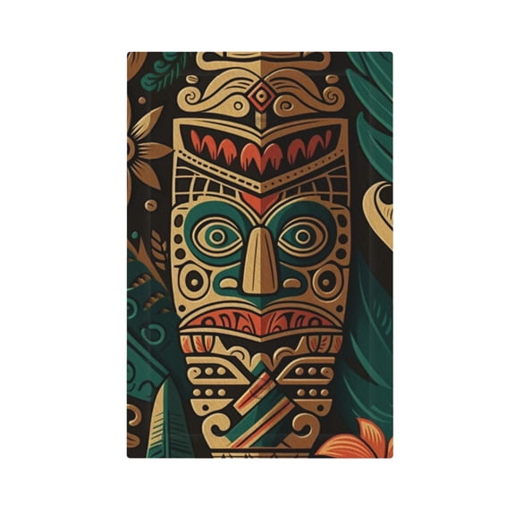 Retro Hawaiian Tiki Tribal Light Switch Cover Decorator No Device Blank Wall Plate 1-Gang Receptacle Outlet Decor