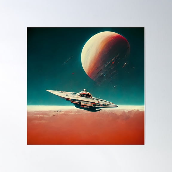 Retro Hd Ufo Poster Wall Art, Modern Wall Decor For Living Room Bedroom, 30x30 UNFRAMED