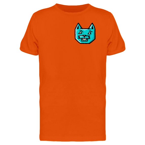 Retro Head Of A Blue Cat Tee Men's -Image by Shutterstock