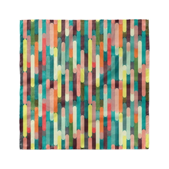 Retro Head Scarf, Colorful Grunge Stripes, Head Wrap, 3 Sizes, by Ambesonne