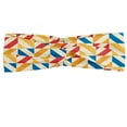 thumbnail image 1 of Retro Headband, Checkered Pattern with Shabby Colored Diagonally Striped Squares Retro, Elastic and Soft Women's Bandana for Sports and Everyday Use, Grey Red Coconut, by Ambesonne, 1 of 3