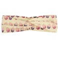 thumbnail image 1 of Retro Headband, Cupcakes with Dots in Soft Colors Romantic Pastries Repetitive Vintage Artwork, Elastic and Soft Women's Bandana for Sports and Everyday Use, Grey Red Coconut, by Ambesonne, 1 of 3