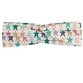 thumbnail image 1 of Retro Headband, Doodle Style Geometric Star Shapes with Dots Childish Occasion Party Theme, Elastic and Soft Women's Bandana for Sports and Everyday Use, Grey Red Coconut, by Ambesonne, 1 of 3