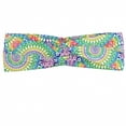 thumbnail image 1 of Retro Headband, Ethnic Design Hippie Art Mandala with Rainbow Colors Trippy Medallion LGBT Pride, Elastic and Soft Women's Bandana for Sports and Everyday Use, Grey Red Coconut, by Ambesonne, 1 of 3