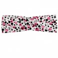 thumbnail image 1 of Retro Headband, Pattern with Different Colored Big and Small Polka Dots Grunge Effect Spotty Design, Elastic and Soft Women's Bandana for Sports and Everyday Use, Grey Red Coconut, by Ambesonne, 1 of 3