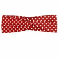 thumbnail image 1 of Retro Headband, Vintage Polka Dots Big Plain Circular Round Forms Nostalgic Girlish Art Design, Elastic and Soft Women's Bandana for Sports and Everyday Use, Grey Red Coconut, by Ambesonne, 1 of 3