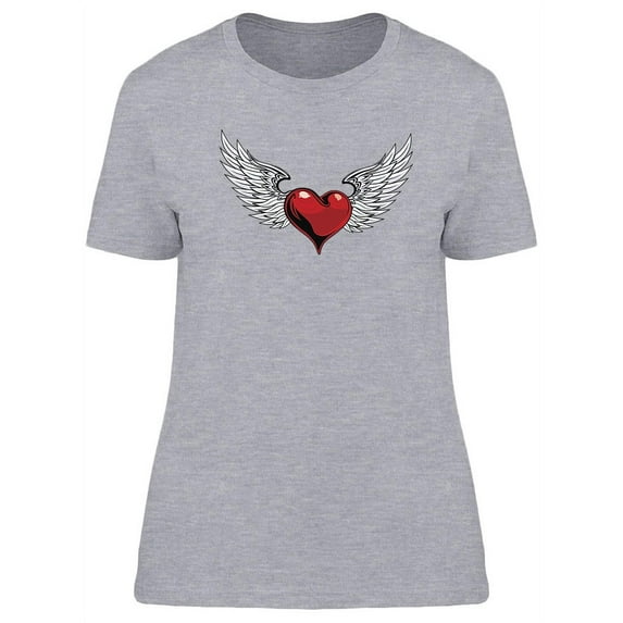 Retro Heart Tattoo Design T-Shirt Women -Image by Shutterstock, Female Small