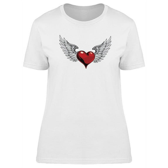 Retro Heart Tattoo Design T-Shirt Women -Image by Shutterstock, Female x-Large