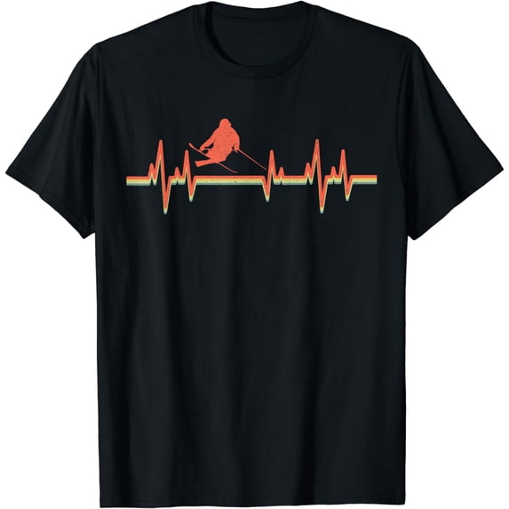Retro Heartbeat Ski Ski T-Shirt