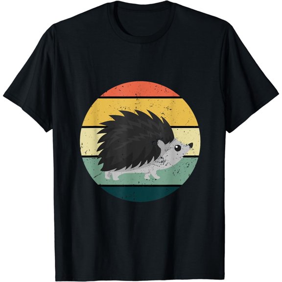 Retro Hedgehog Vintage Hedgehogs Cute Forest Animal Lover T-Shirt