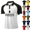 thumbnail image 1 of Retro Hello Darkness My Old Friend Shirt for Men Button Down Short Sleeve Shirts St Patricks Day Irish Drinking Polo Shirt Graphic Ireland Golf Shirts,White S, 1 of 5