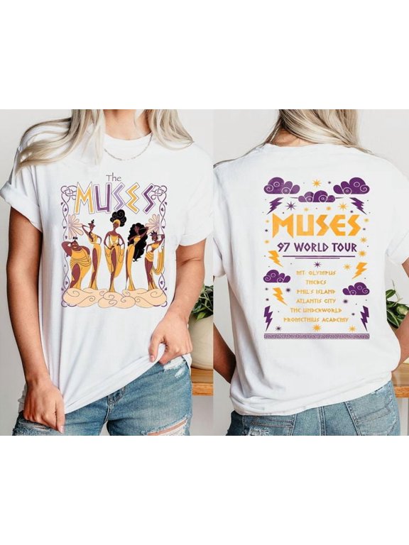 Retro Hercules The Muses 97 World Tour Unisex T-shirt, Sizes S-5XL - Gategoo