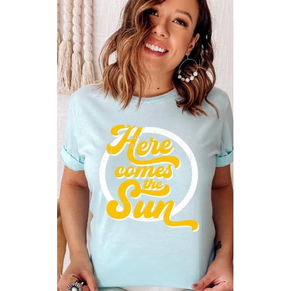 Retro Here Comes the Sun Graphic Tee T-Shirt