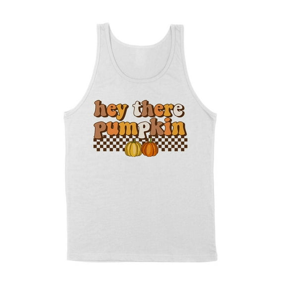 Retro Hey There Pumpkin Tank Top Unisex Large White