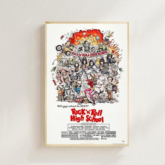 Retro High School Gym Music Stage Concert Loud Sound Wall Art, Unframed Poster