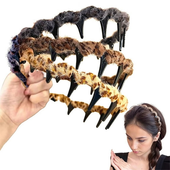 Retro High Skull Pearl Headband, 2026 New 3Pcs Soft Fuzzy Headband, Vintage Braided Hairband for Parties, Textured Hair Accessory for Women (#1, 3pcs)