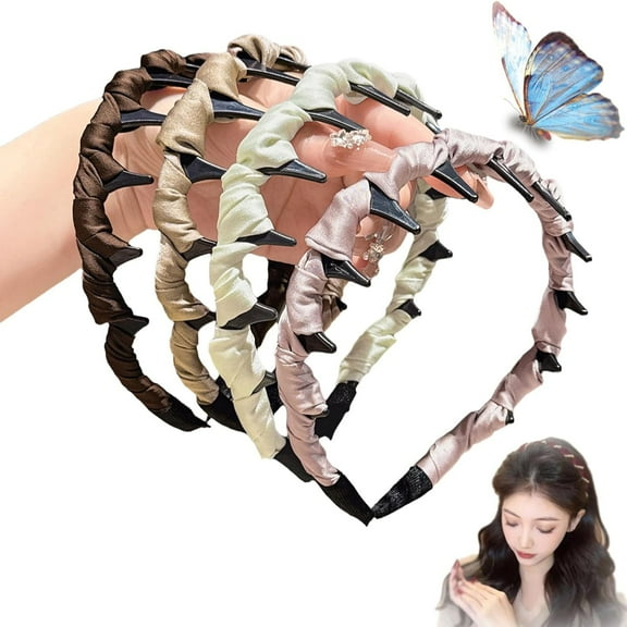 Retro High Skull Pearl Headband, Basicallyt Vintage High Cranium Artificial Pearl Hairbands, Retro High Skull Headband, Highly Skulls Pearls Headbands (E -4PCS, ONE SIZE)