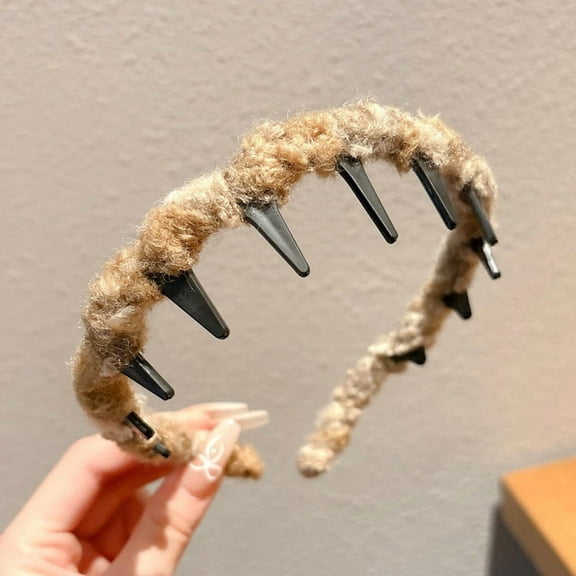 Retro High Skull Pearl Headband, Satin Vintage High Cranium Artificial Pearl Hairband,Bridal Hair Hoop Rhinestones for Women,Wedding Party Elegant Headbands with Teeth