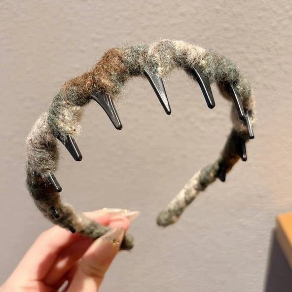 Retro High Skull Pearl Headband, Satin Vintage High Cranium Artificial Pearl Hairband,Bridal Hair Hoop Rhinestones for Women,Wedding Party Elegant Headbands with Teeth