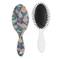 thumbnail image 1 of Retro Hippie Hair Brush, Artistic Pattern Paddle Detangler Comb, Rustic Earthy Style Gift Brush, 1 of 5