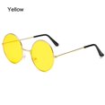 thumbnail image 1 of Retro Hippie Party Women Men Metal Sunglasses Circle Glasses Round Sunglasses Eyewear YELLOW, 1 of 1