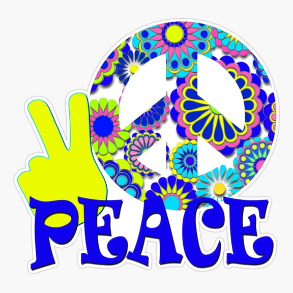 Retro Hippy Art Vinyl Decal Sticker