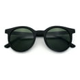 thumbnail image 1 of Retro Hipster Fashion Horn Rim Round Circle Len Plastic Sunglasses Matte Black - Green, 1 of 8