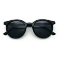 thumbnail image 1 of Retro Hipster Fashion Horn Rim Round Circle Len Plastic Sunglasses Shiny Black - Black, 1 of 8