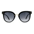 thumbnail image 1 of Retro Hipster Horn Rim Rimless Metal Bridge Sunglasses Gold Black Smoke, 1 of 4