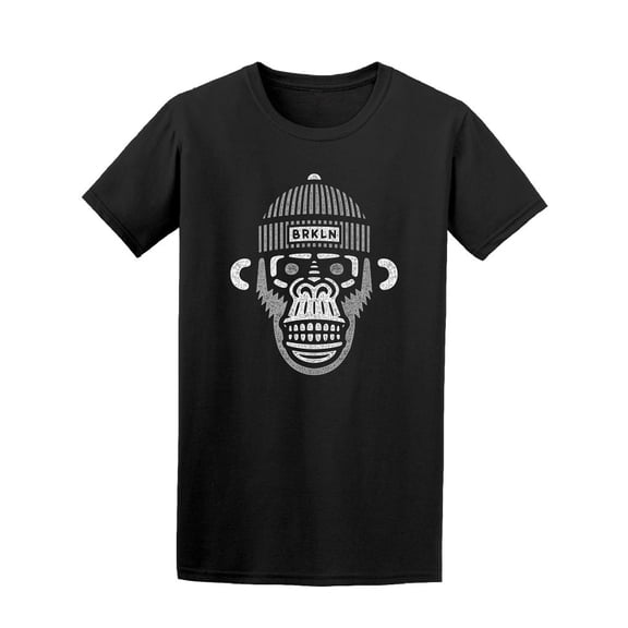 Retro Hipster Monkey Head Tee Men's -Image by Shutterstock