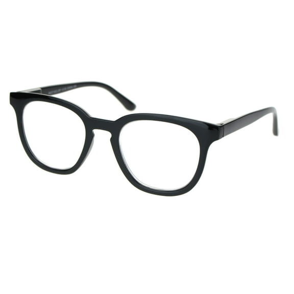 Retro Hipster Plastic Horned Rim Mod Fashion Reading Glassess Black +2.0
