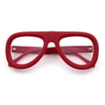 thumbnail image 1 of Retro Hipster Thick Plastic Racer Clear Lens Fashion Eyeglasses Red, 1 of 8