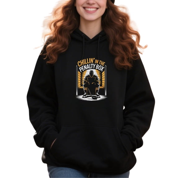 Retro Hockey Hoodie for Men and Women, Unisex Pullover Hooded Sweatshirt, Comfortable Cotton Poly Blend, Casual Everyday Streetwear