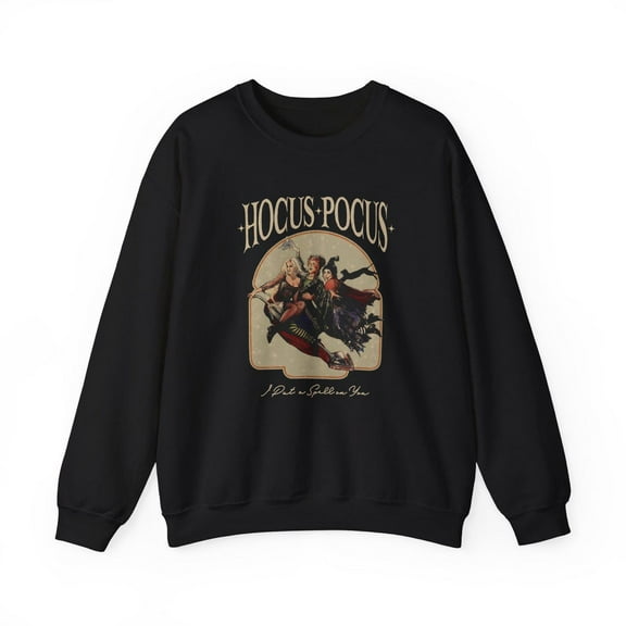 Retro Hocus Pocus Sweatshirt in Black, Sanderson Pullover Sweatshirt, Halloween Sweatshirt