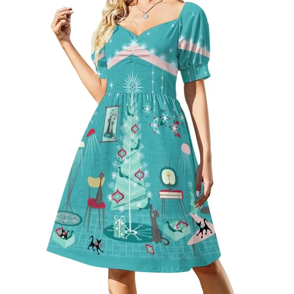 Retro Holiday rating ??studioxtine Sleeveless Dress wom eving dress summer dress woman02