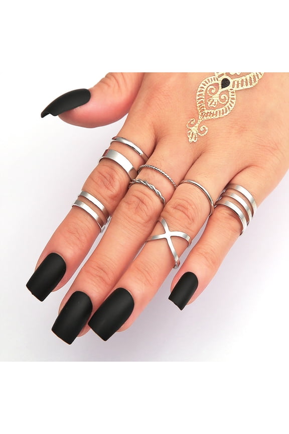 Retro Hollow Love Knot Bow Ring Set: Unisex Alloy Heart-Shaped Rings with Electroplated Finish