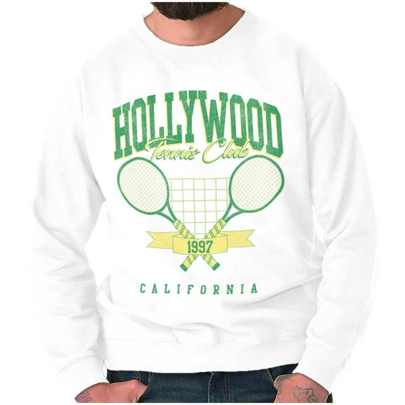 Retro Hollywood Tennis Club Poster Sweatshirt for Men or Women Brisco Brands S