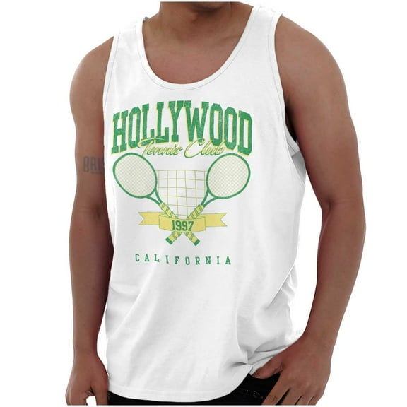 Retro Hollywood Tennis Club Poster Tank Top T Shirts Men Women Brisco Brands S
