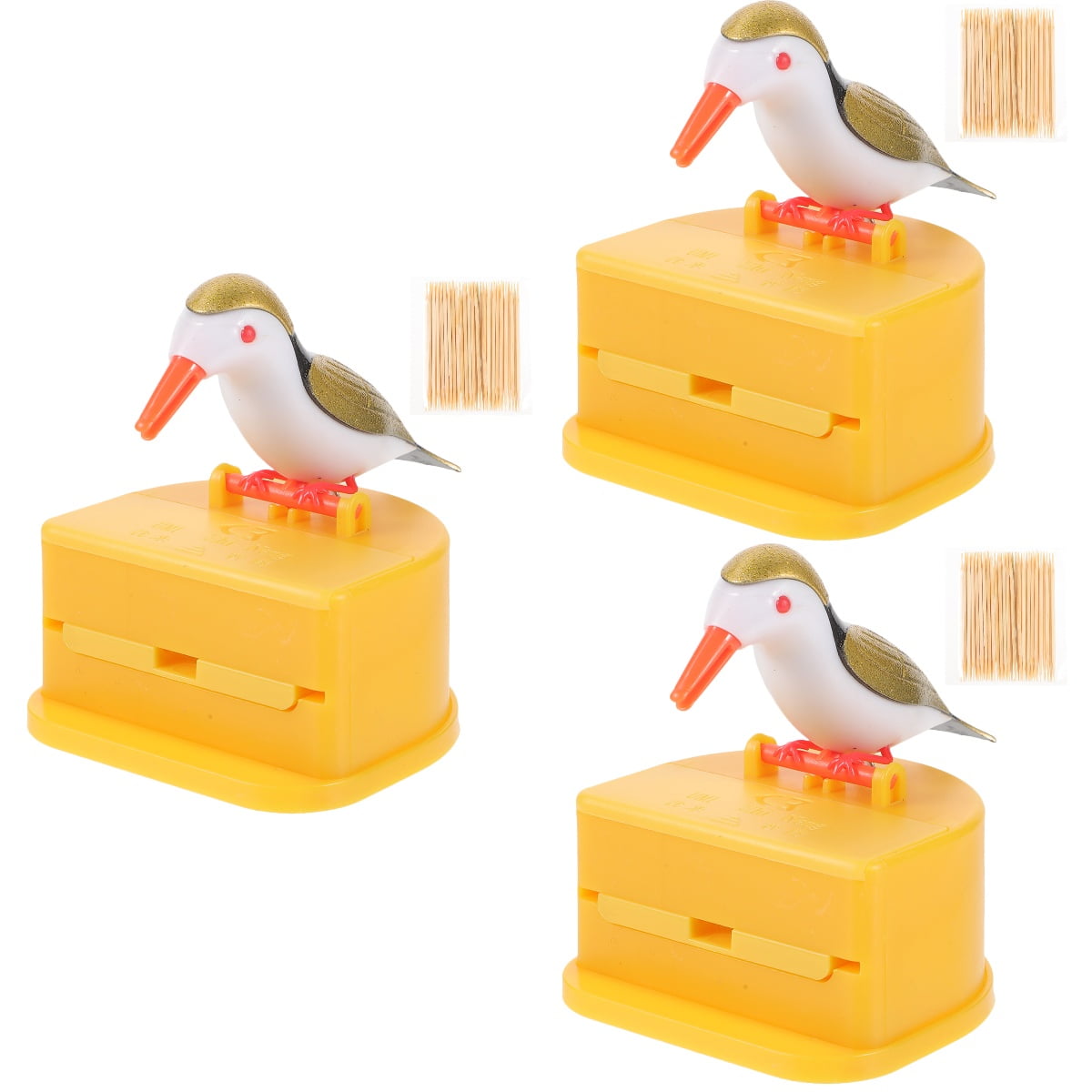 Retro Home Decor Toothpicks Holder Bird Box Plastic Dispenser Case