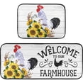 thumbnail image 1 of Retro Honey Bees Wildflowers Kitchen Mat Set of 2 Anti-Fatigue Kitchen Rug Set Non Slip Foam Cushioned Kitchen Runner Rugs and Mats Comfort Standing Mat for Farmhouse Doormat Laundry, 1 of 6